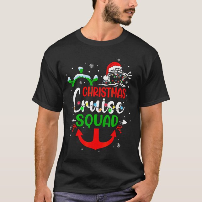 Merry Cruisemas Family Cruise jul Cruise Squ T Shirt (Framsida)