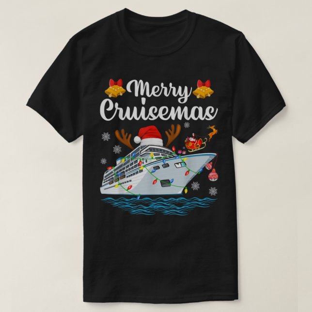 Merry Cruisemas Family Cruise jul Funny Sant T Shirt (Design framsida)