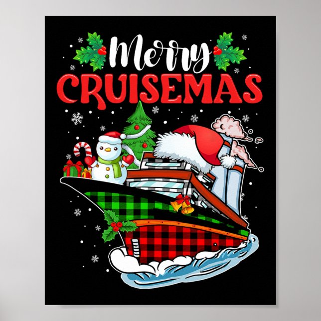 Merry Cruisemas Family Cruise jul Funy Poster (Framsidan)