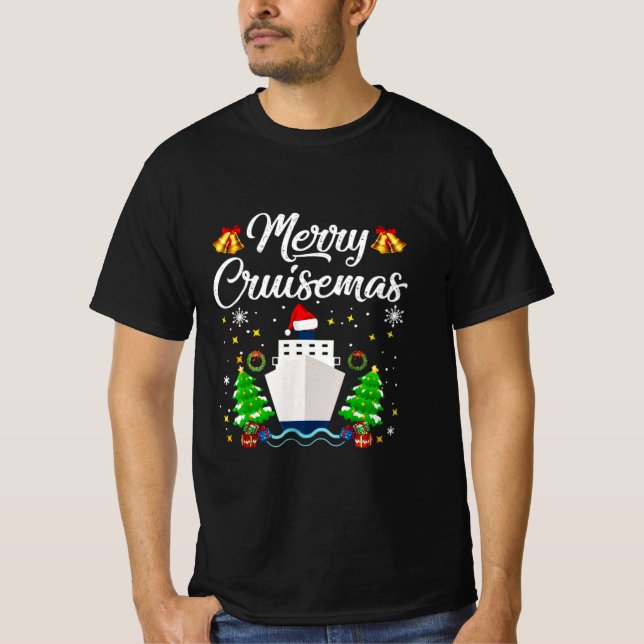 Merry Cruisemas Family Cruisemas jul T Shirt (Framsida)