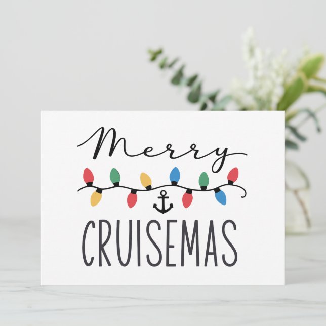 Merry Cruisemas Family jul Cruise Resa Julkort (Stående Fram)