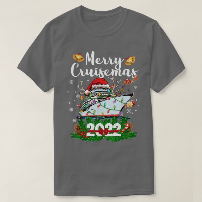 Merry Cruisemas Funny Cruise Frakt Family jul T Shirt (Design framsida)