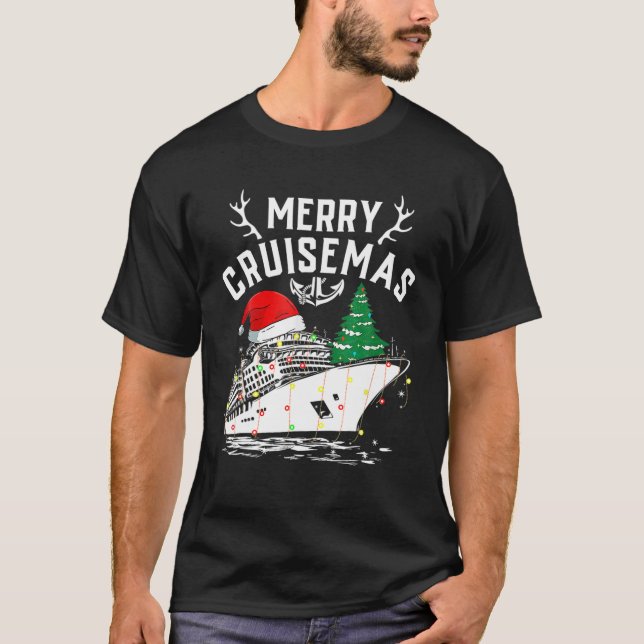 Merry Cruisemas Funny Cruise Frakt Family jul T Shirt (Framsida)