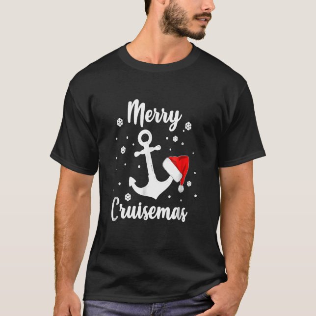 Merry Cruisemas Funny jul Cruise Helgdag T Shirt (Framsida)