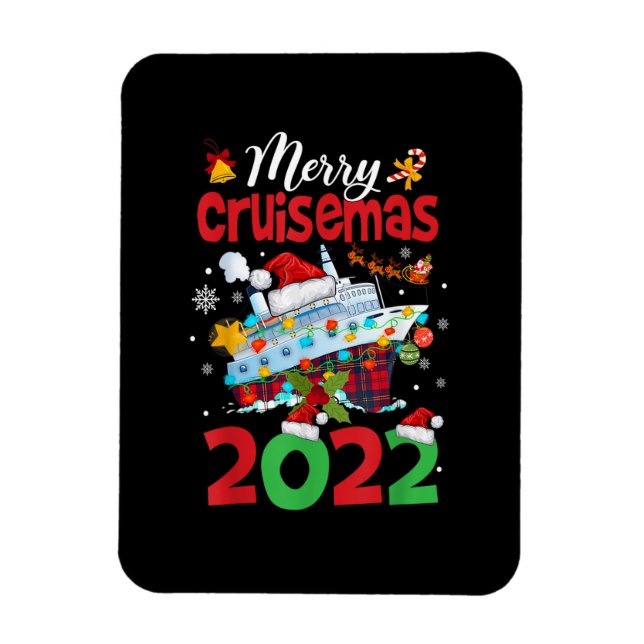 Merry Cruisemas Funny Santa Cruise Play jul Magnet (Vertikal)