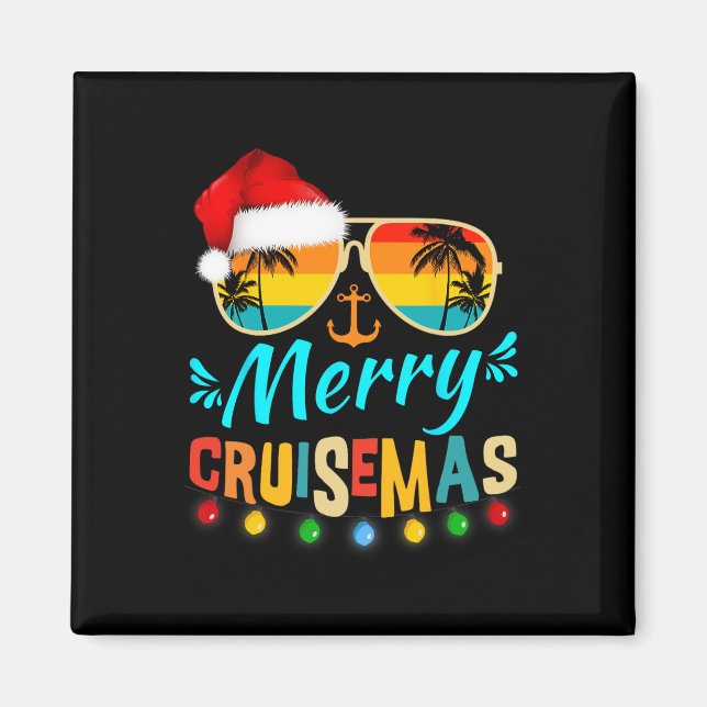 Merry Cruisemas jul Santa Reindeer Cruise Magnet (Framsidan)