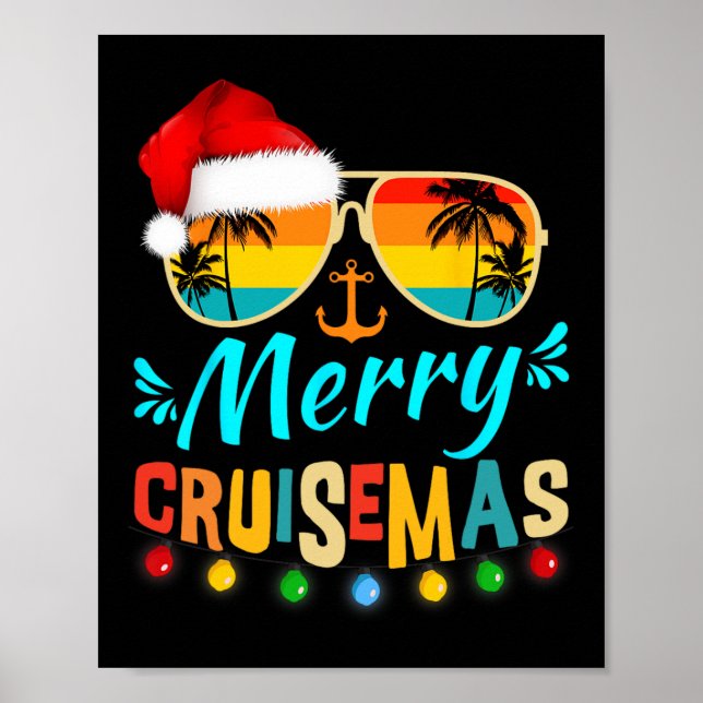 Merry Cruisemas jul Santa Reindeer Cruise Poster (Framsidan)