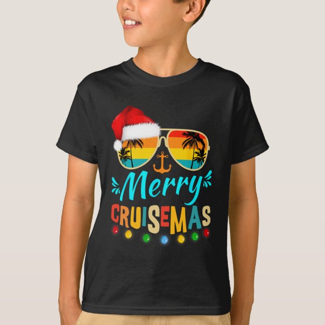 Merry Cruisemas jul Santa Reindeer Cruise T Shirt (Framsida)