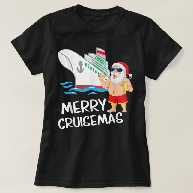 Merry Cruisemas Jultomten julfamilj Cruis T Shirt (Design framsida)