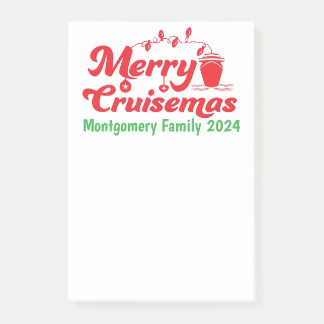 Merry Cruisemas Personlig Family Group Post-it Block (Framsida)