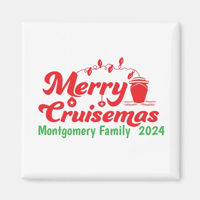 Merry Cruisemas Personlig Family Magnet (Framsidan)