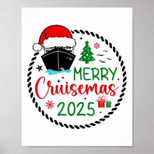 Merry Cruisemas Santa Hat Cruise Frakt jul Cr Poster