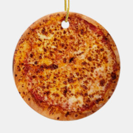 Merry Crustmas Deep Dish Cheese Pepperoni Pizza Julgransprydnad Keramik