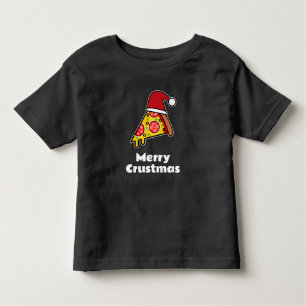 Merry Crustmas FUNNY PIZZA SLICE SANTA T Shirt