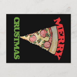 Merry Crustmas julpizza Helg Vykort