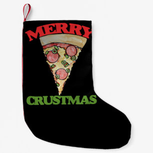 Merry Crustmas julpizza Liten Julstrumpa