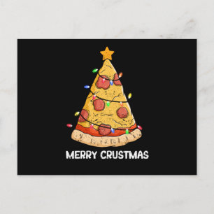 Merry Crustmas Pizza Julgran jul Vykort