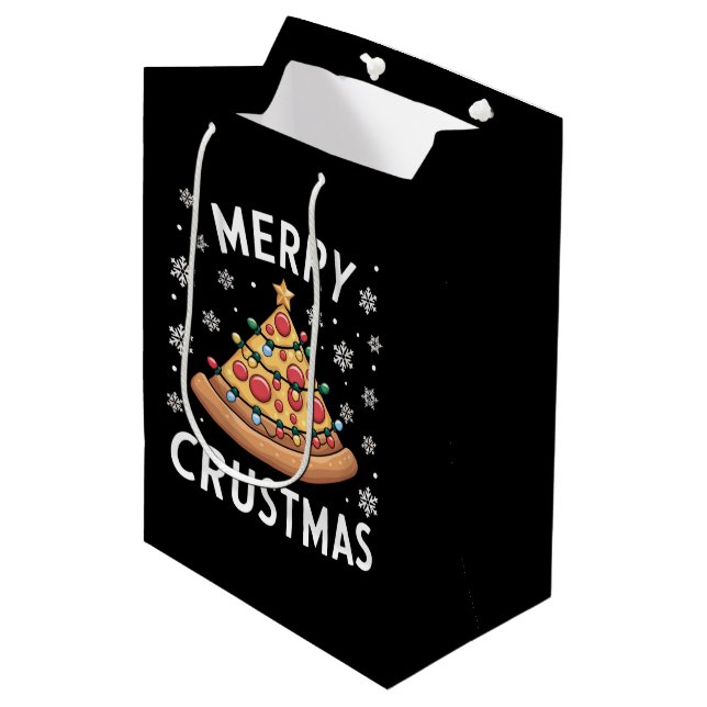 Merry Crustmas Pizza Julgran Julafton Gifts (Framsidan Vinklad)