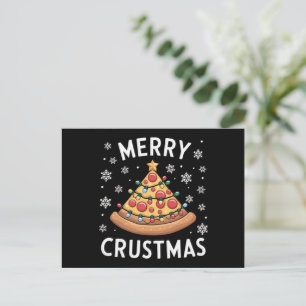 Merry Crustmas Pizza Julgran Julafton Gifts Helg Vykort