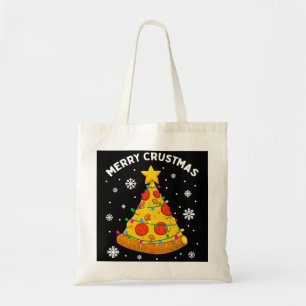 Merry Crustmas Pizza Julgran Julafton Gifts Kid Tygkasse
