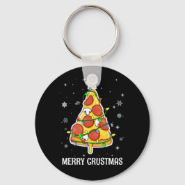 Merry Crustmas Pizza Julgran Julafton Gifts Nyckelring