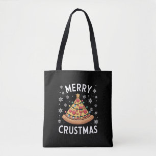 Merry Crustmas Pizza Julgran Julafton Gifts Tygkasse