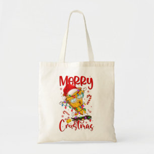 Merry Crustmas Pizza Julgran Julafton Helgdag P Tygkasse
