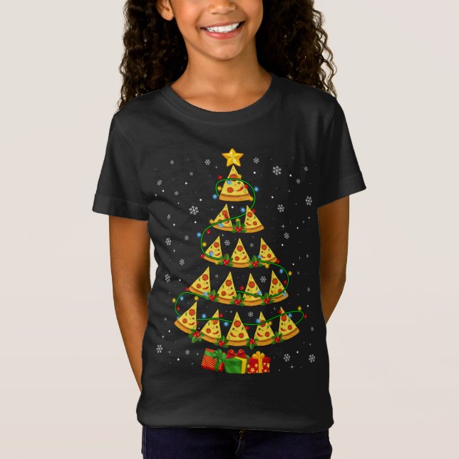 Merry Crustmas Pizza Julgran Julafton Kids Manar T Shirt (Framsida)