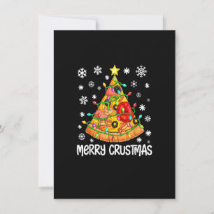 Merry Crustmas Pizza Julgran Pizza Älskare Xm Inbjudningar