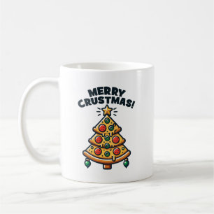 Merry Crustmas Pizza Träd - Nyj jul Kaffemugg