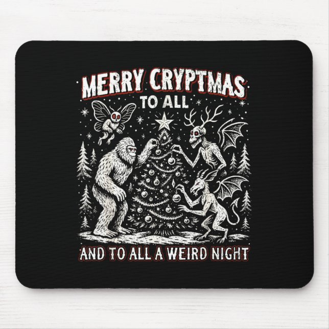 Merry Cryptmas Weird Night Cryptid Holiday Art  Musmatta (Framsidan)