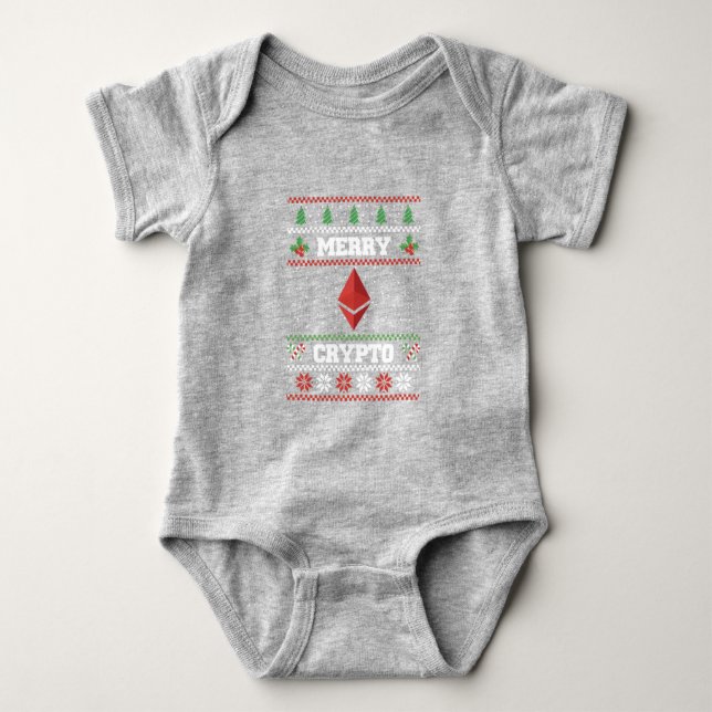 Merry Crypto Etherum Ugly jul Sweater T Shirt (Framsida)