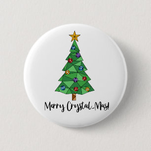 Merry Crystal-Mas Geometric Julgran Knapp