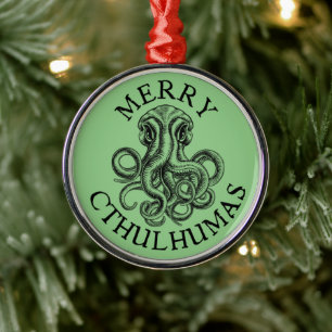 Merry Cthulhumas Cthulhu Lovecraft Julgransprydnad Metall