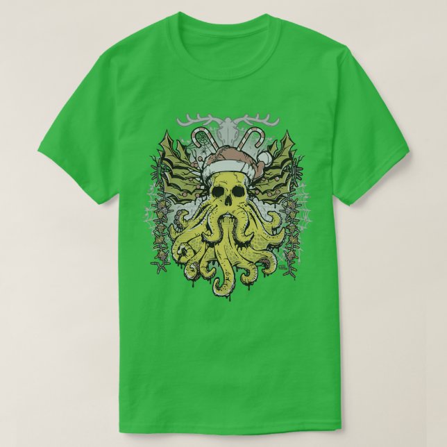 Merry Cthulhumas  T Shirt (Design framsida)