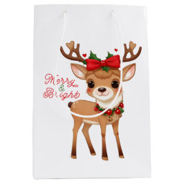 &Merry Cute Reindeer Gift Bags