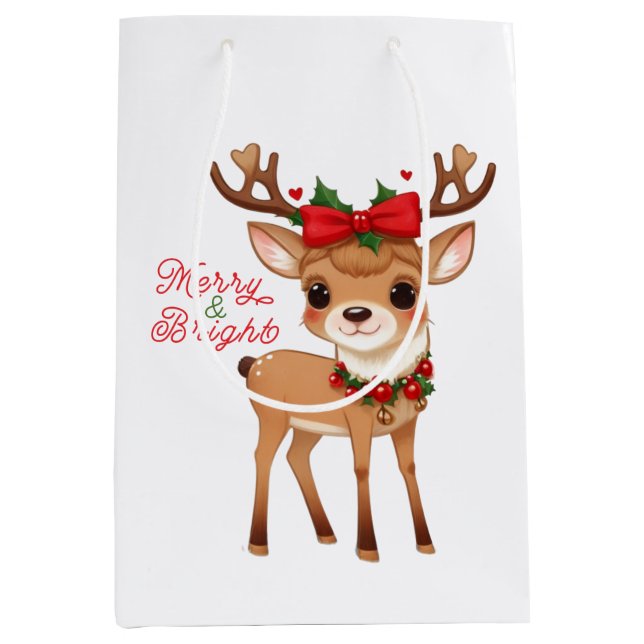&Merry Cute Reindeer Gift Bags (Framsidan)