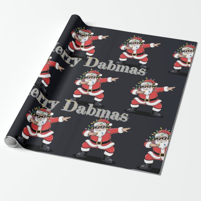 Merry Dabmas Wrapping Papper Presentpapper (Utrullad)