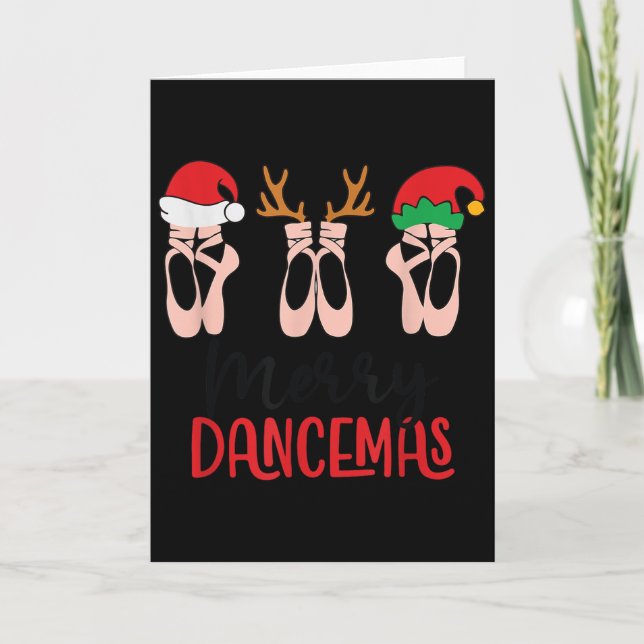 Merry Dancemas Ballet Dance Teacher Christmas Holi Kort (Framsida)