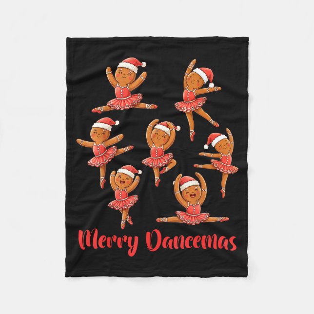 Merry Dancemas Ballet Dancer Gingerbread Teacher C Fleecefilt (Framsidan)