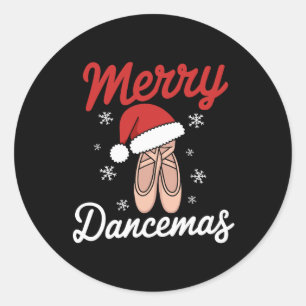 Merry Dancemas Ballet Dancer Teacher Jul Dan Runt Klistermärke