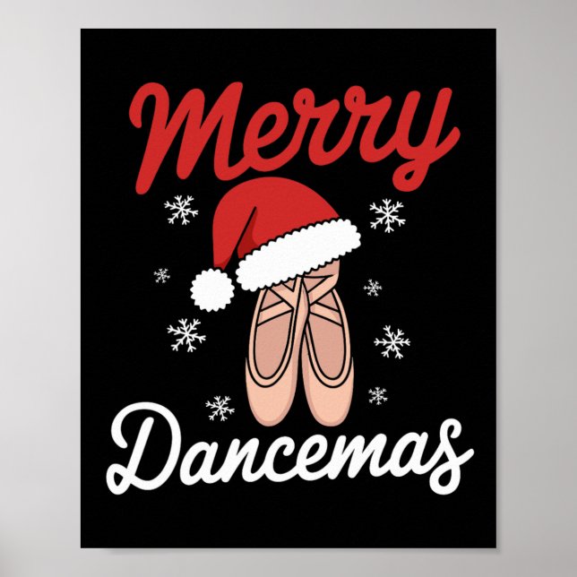 Merry Dancemas Byllet Dancer Teacher Dan Poster (Framsidan)