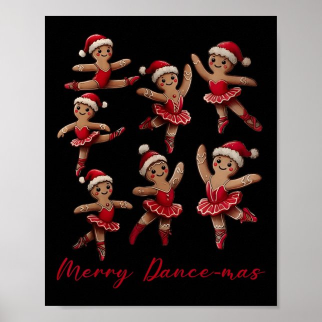 Merry Dancemas Gingergold Dancer Ballet jul Poster (Framsidan)
