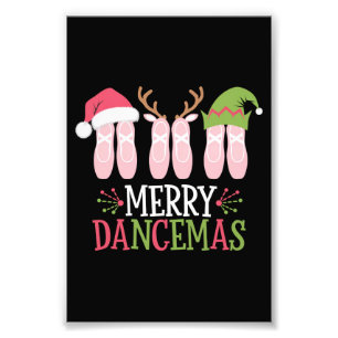 Merry Dancemas jul Ballet Shoes Dancing Fototryck