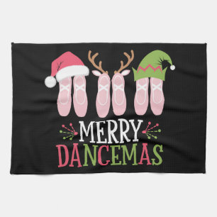 Merry Dancemas jul Ballet Shoes Dancing Kökshandduk