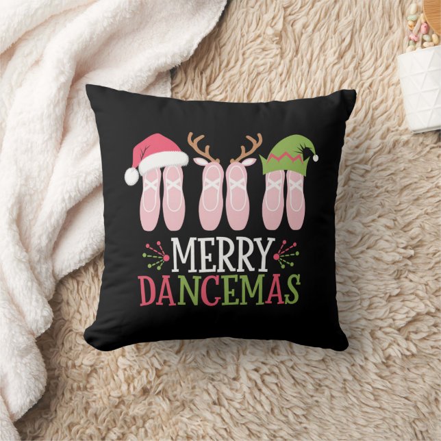Merry Dancemas jul Ballet Shoes Dancing Kudde (Filt)
