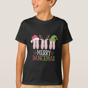 Merry Dancemas jul Ballet Shoes Dancing T Shirt