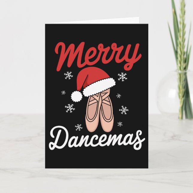 Merry Dancemas Llet Dancer Teacher Christmas Dance Kort (Framsida)