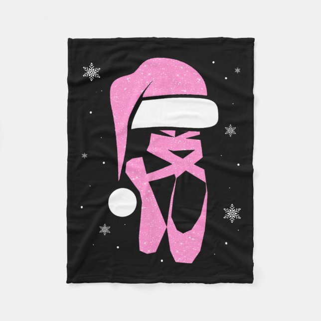 Merry Dancemas Santa Hat Funny Julafton Jul Wome Fleecefilt (Framsidan)