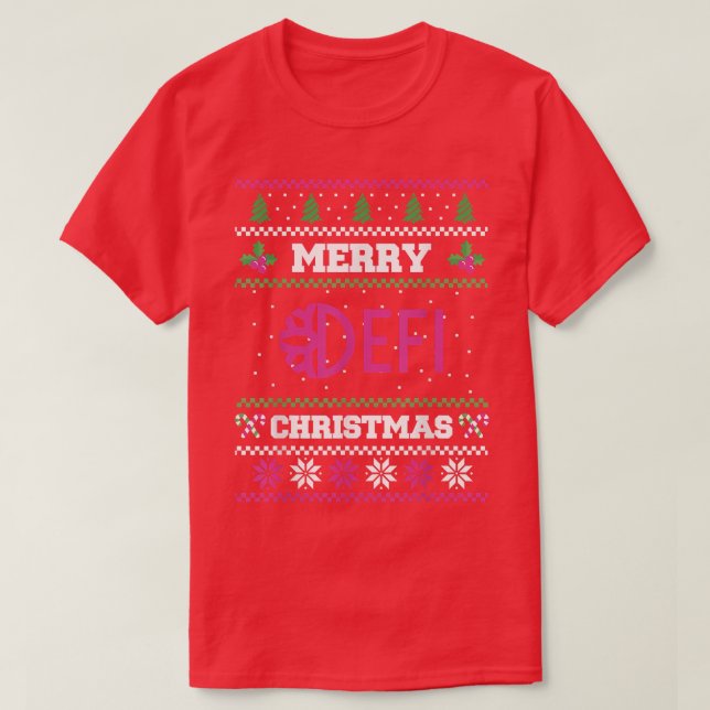 Merry DeFi-julen - Äkta julsötare T Shirt (Design framsida)